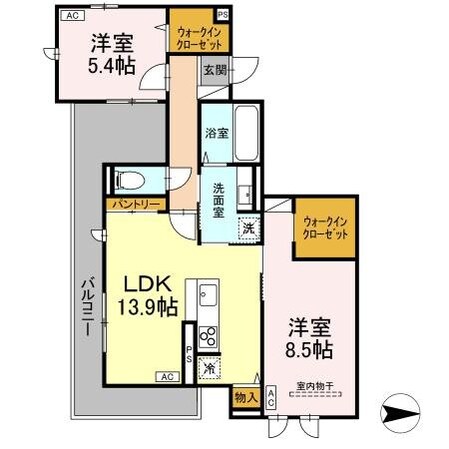 ボヌール Tの物件間取画像